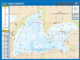 Lac Vieux Desert (Wisconsin/Michigan) Waterproof Map (Fishing Hot Spots)