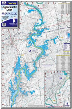 Map Of Logan Martin Lake In Alabama